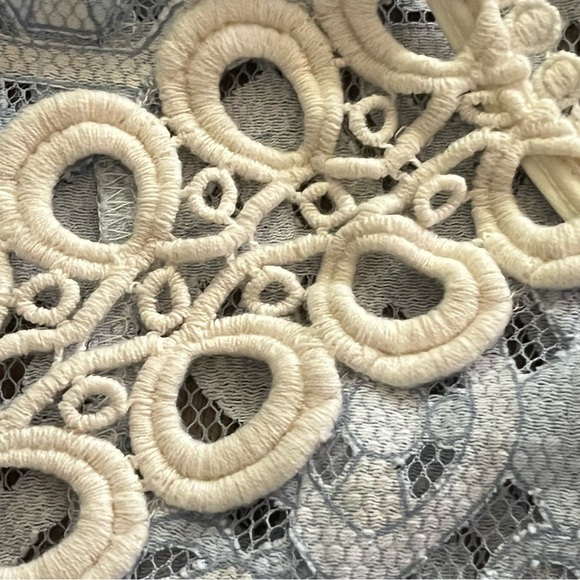 HD in Paris Anthropologie Blue Sheer Lace Top SZ XS A-Line Fairy Whimsical 34” - Picture 8 of 13